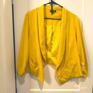 Neon Yellow Crop Blazer Torrid Size 2